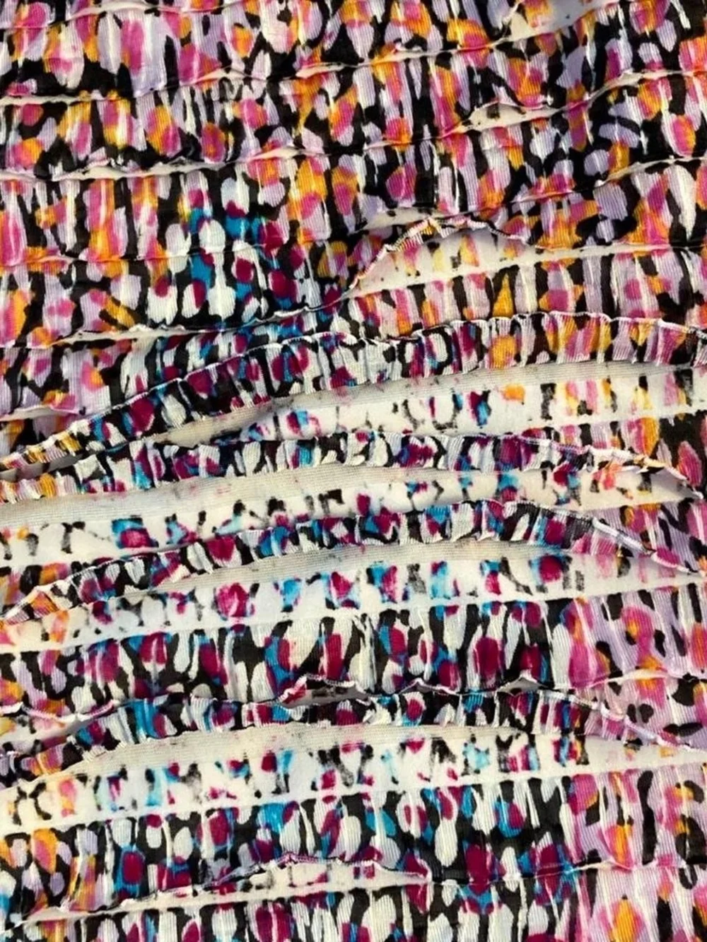 Early 2000s Multi Color Ruffle Cami Tank Top - Picture 5 of 7
